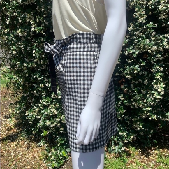 💋NWT Rag & Bone Retro Paper Bag Waist Tailored Gingham Shorts - Picture 9 of 15
